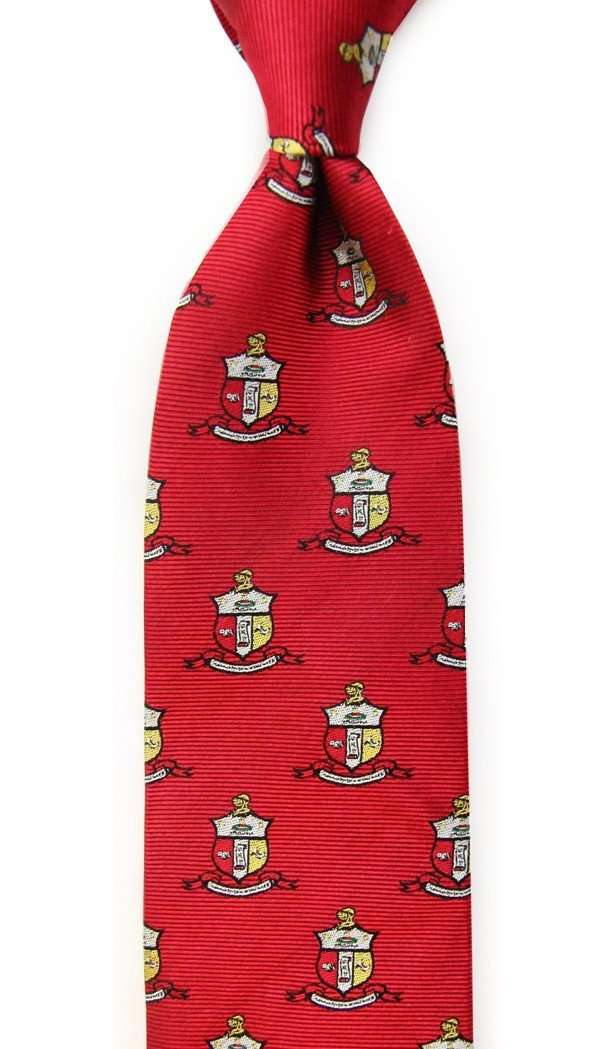 Kappa Alpha Psi Neck Tie in Crimson by Dogwood Black - Country Club Prep