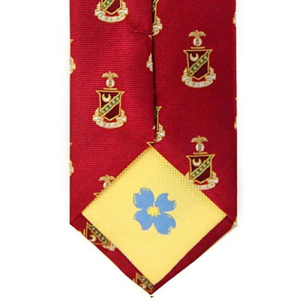 Kappa Sigma Neck Tie in Scarlet by Dogwood Black - Country Club Prep