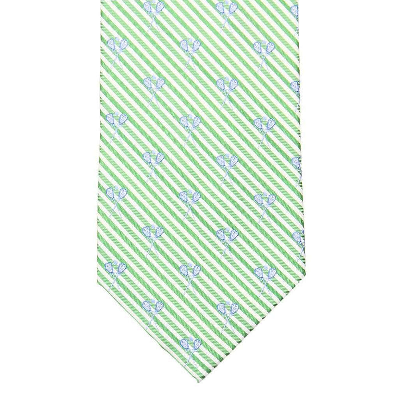 Lacrosse Sticks Seersucker Tie in Summer Green by Southern Tide - Country Club Prep