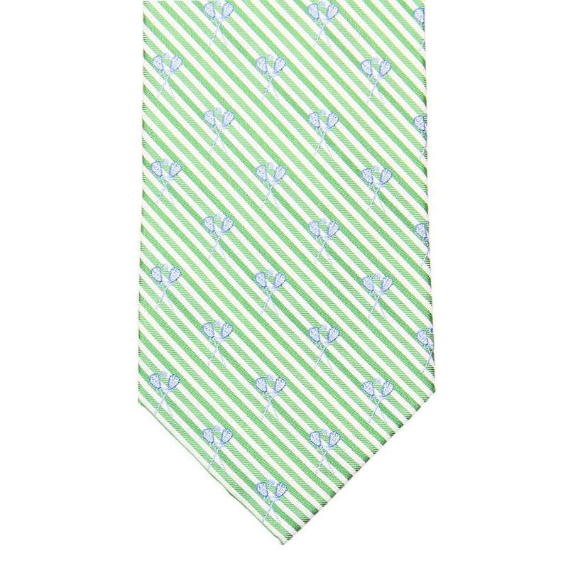 Lacrosse Sticks Seersucker Tie in Summer Green by Southern Tide - Country Club Prep