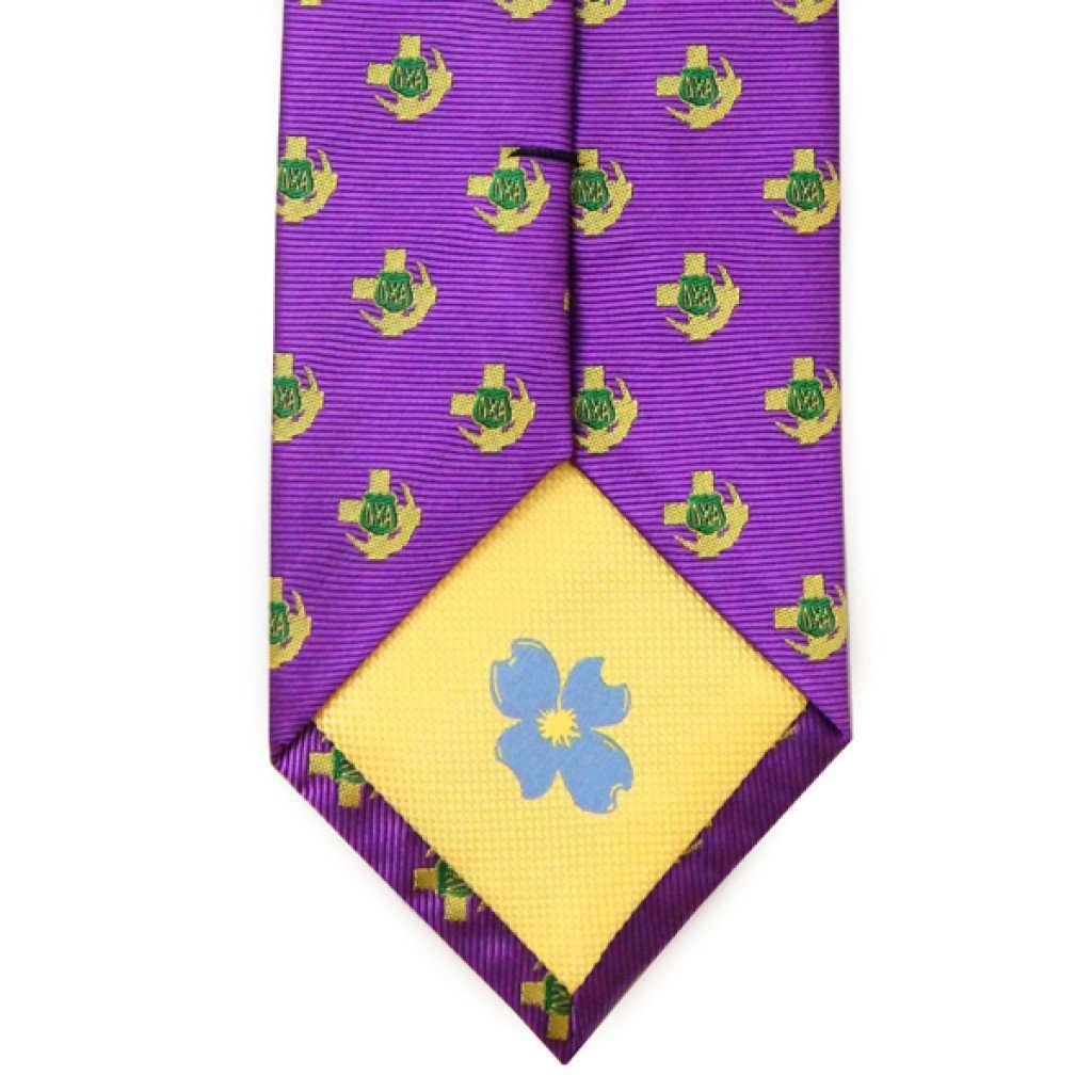 Lambda Chi Alpha Neck Tie in Purple by Dogwood Black - Country Club Prep