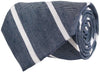 Linen Stripe Tie in Navy by Southern Proper - Country Club Prep