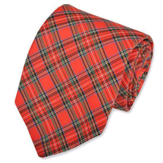 Macintosh Tartan Necktie in Red Plaid by High Cotton - Country Club Prep
