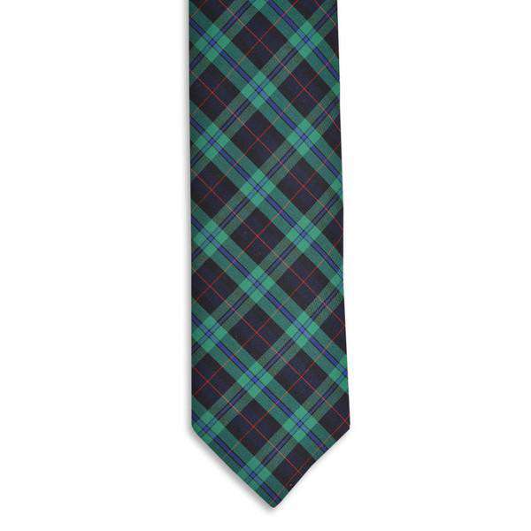 Macleod Neck Tie in Green and Navy Tartan by High Cotton - Country Club Prep