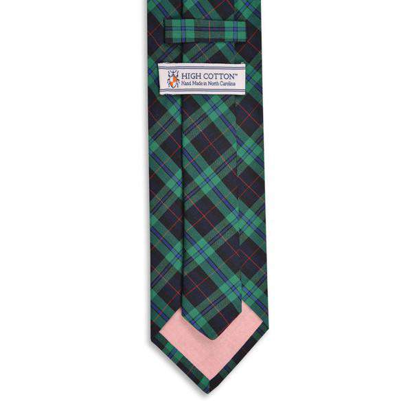 Macleod Neck Tie in Green and Navy Tartan by High Cotton - Country Club Prep
