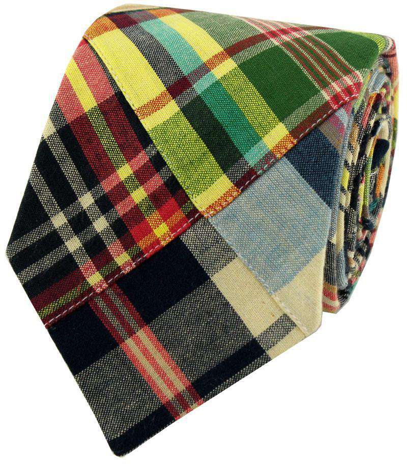 Madras Plaid Tie in Great Island by Just Madras - Country Club Prep