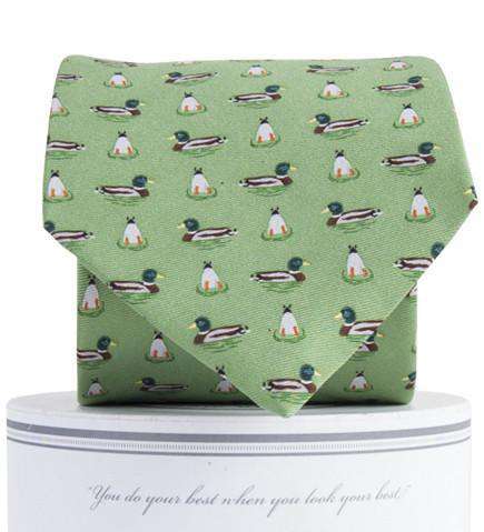 Mallard Neck Tie in Green by Collared Greens - Country Club Prep
