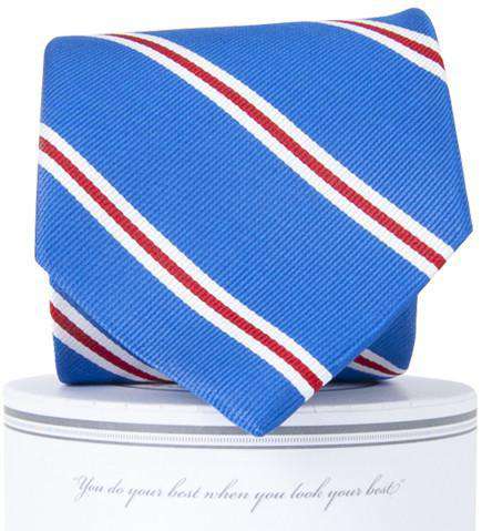 Martin Neck Tie in Royal Blue and Red by Collared Greens - Country Club Prep