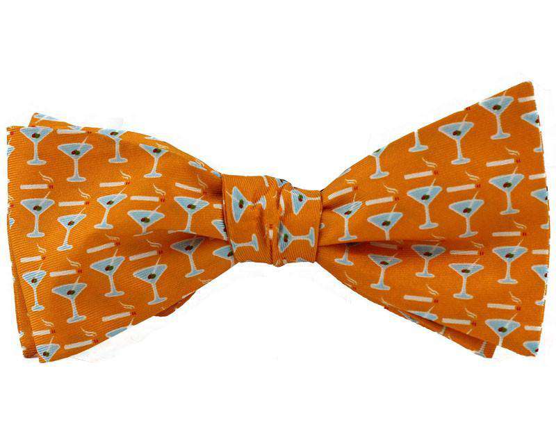 Martini Bow Tie in Orange by Salmon Cove - Country Club Prep