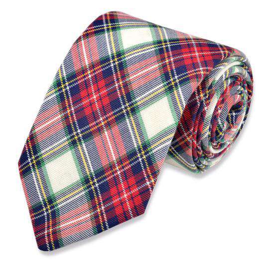 Mcfadden Tartan Necktie in Red Plaid by High Cotton - Country Club Prep