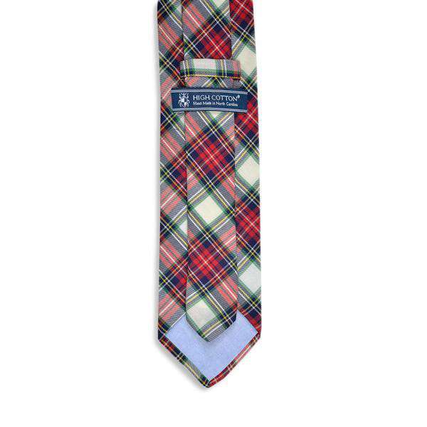 Mcfadden Tartan Necktie in Red Plaid by High Cotton - Country Club Prep