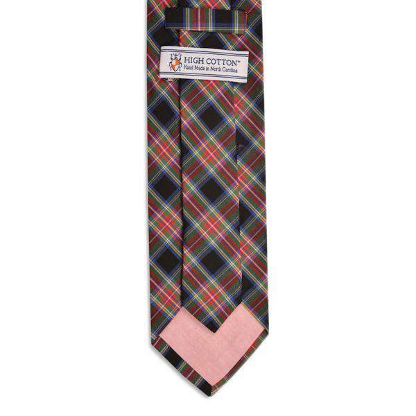 McMillan Tartan Necktie in Black Plaid by High Cotton - Country Club Prep
