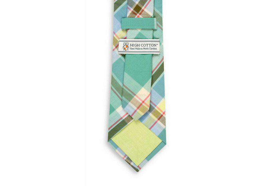 Mint Julep Madras Necktie by High Cotton - Country Club Prep