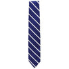 Mogador Neck Tie in Navy with Silver Stripes by Res Ipsa - Country Club Prep