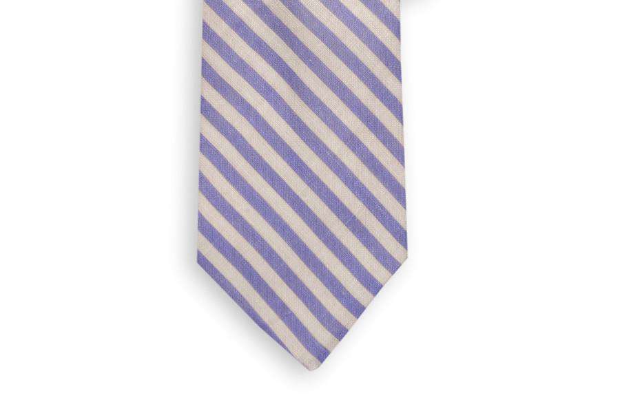 Nautical Blue and White Linen Necktie by High Cotton - Country Club Prep