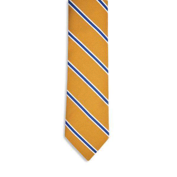 Noble Stripe Necktie in Gold by High Cotton - Country Club Prep