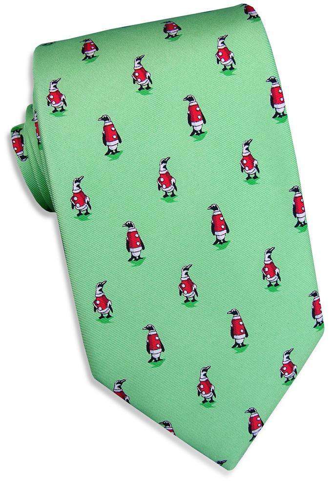 North Pole Parade Tie in Mint by Bird Dog Bay - Country Club Prep