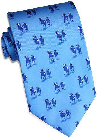 Off to the Races Tie in Blue by Bird Dog Bay - Country Club Prep