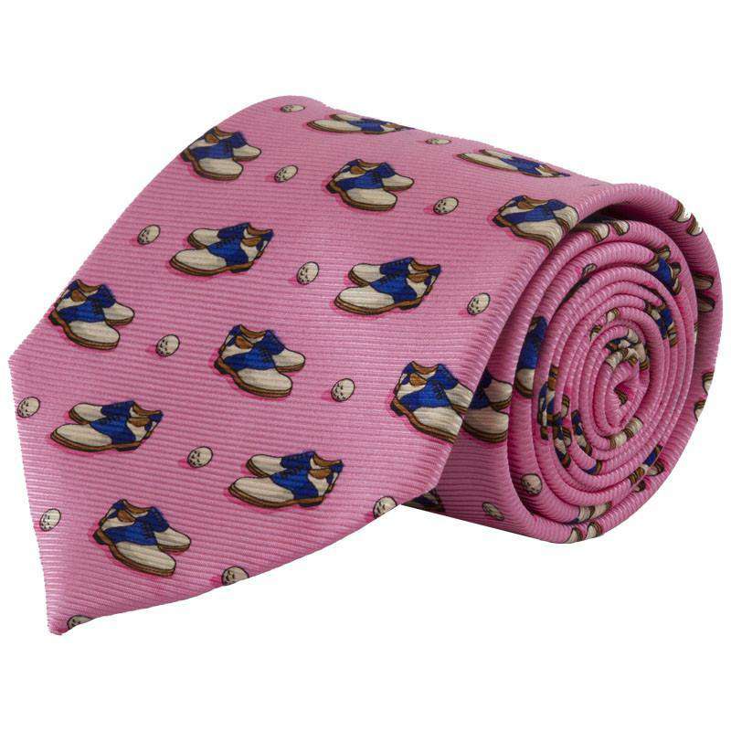 Old School Golf Shoes Tie in Pink by Southern Proper - Country Club Prep