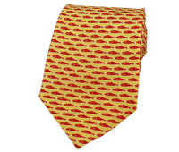 Original Fish Tie in Yellow with Orange Fish by Salmon Cove - Country Club Prep