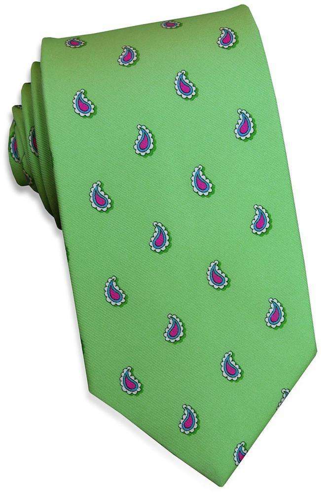 Paisley Pate Tie in Soft Green by Bird Dog Bay - Country Club Prep