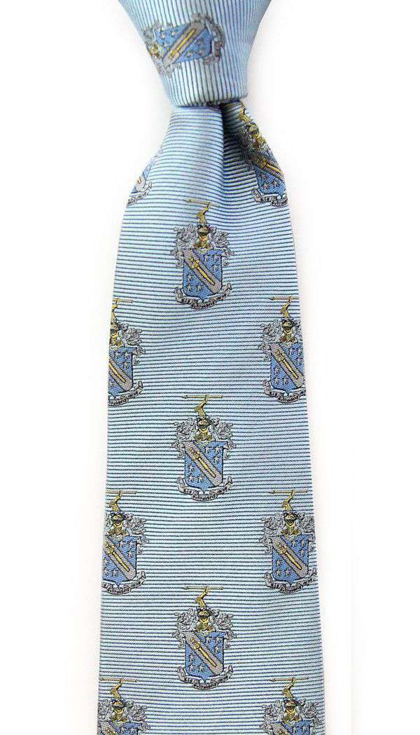 Phi Delta Theta Neck Tie in Light Blue by Dogwood Black - Country Club Prep