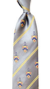 Phi Gamma Delta (FIJI) Neck Tie in Silver by Dogwood Black - Country Club Prep