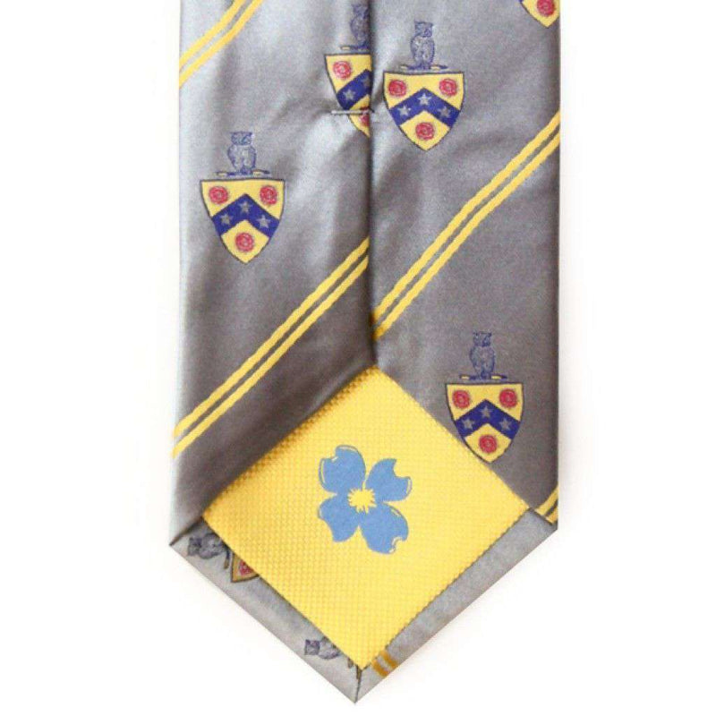 Phi Gamma Delta (FIJI) Neck Tie in Silver by Dogwood Black - Country Club Prep