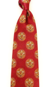 Pi Kappa Alpha Neck Tie in Garnet by Dogwood Black - Country Club Prep