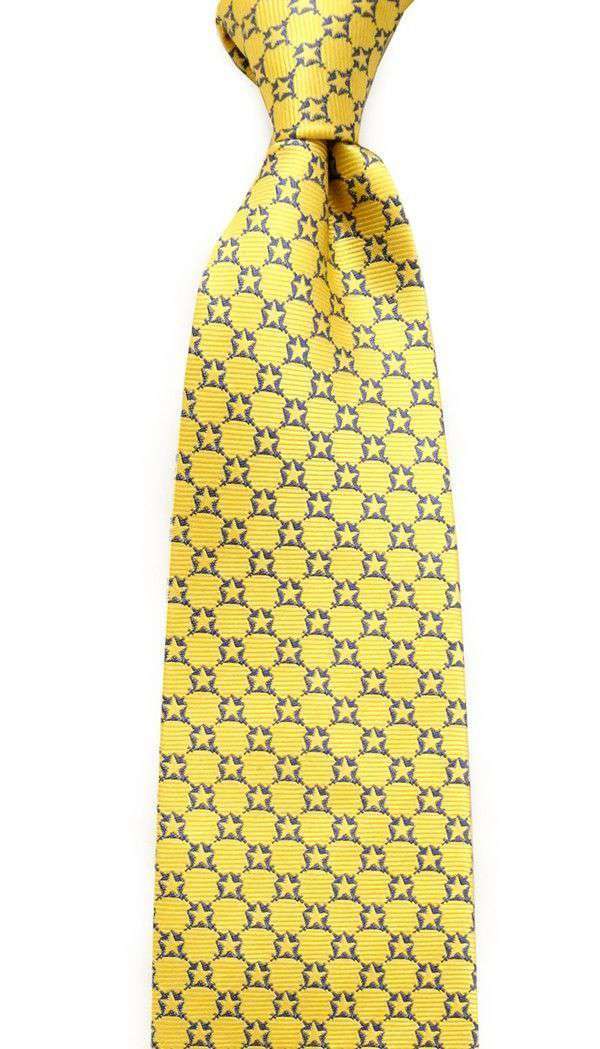 Pi Kappa Phi Neck Tie in Yellow by Dogwood Black - Country Club Prep