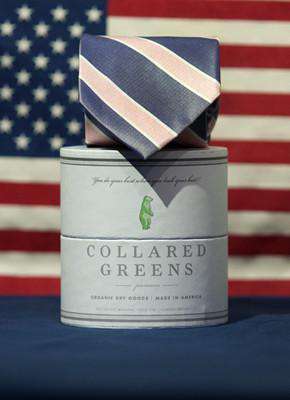 Poplar Tie in Navy/Pink by Collared Greens - Country Club Prep