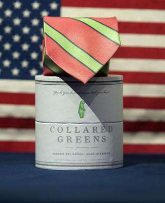 Poplar Tie in Red/Green by Collared Greens - Country Club Prep