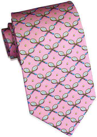 Racket Luv Tie in Pink by Bird Dog Bay - Country Club Prep