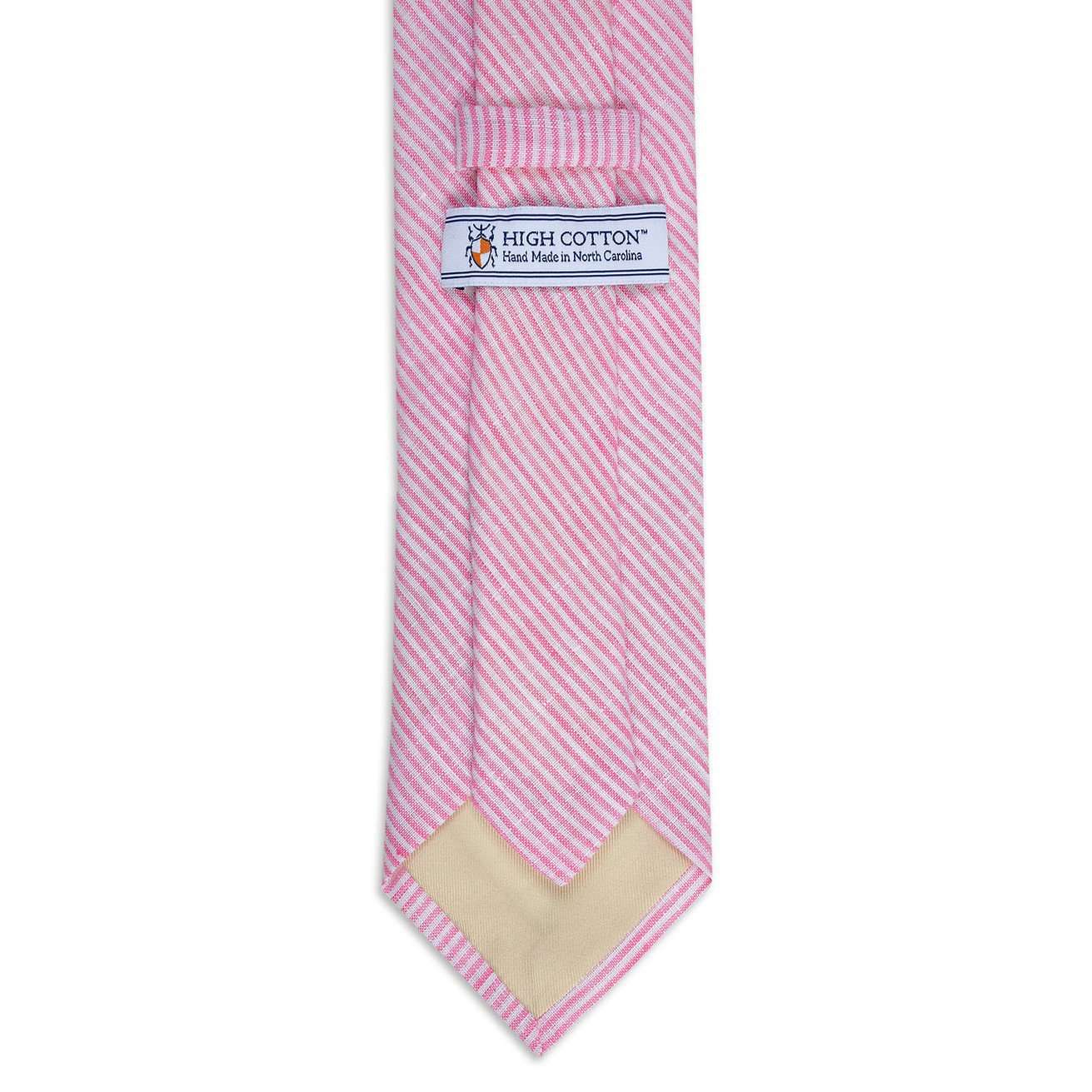 Riverfront Linen Necktie in Pink by High Cotton - Country Club Prep
