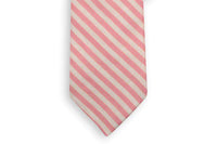 Rose Pink and White Linen Necktie by High Cotton - Country Club Prep