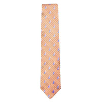 Sailboat Seersucker Neck Tie in Island Orange by Southern Tide - Country Club Prep