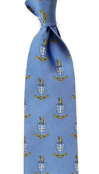 Sigma Chi Neck Tie in Light Blue by Dogwood Black - Country Club Prep