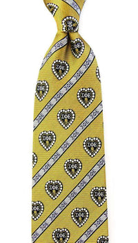 Sigma Phi Epsilon Neck Tie in Gold by Dogwood Black - Country Club Prep