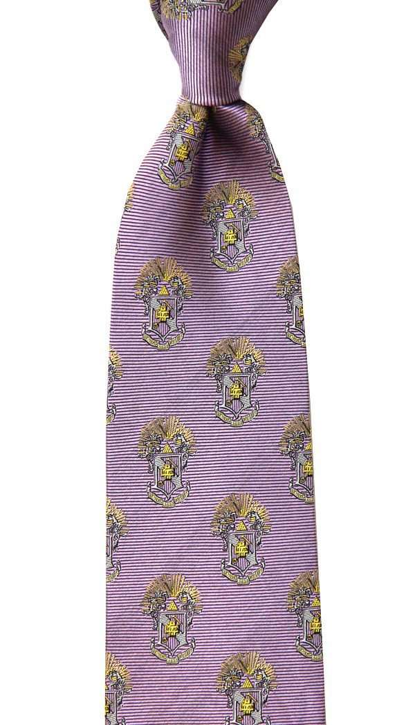 Sigma Pi Neck Tie in Lavender by Dogwood Black - Country Club Prep