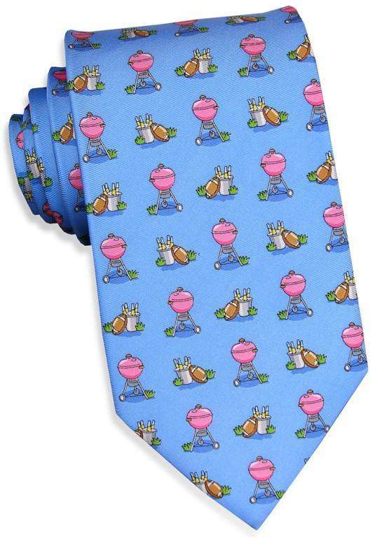 Tailgate Tie in Light Blue by Bird Dog Bay - Country Club Prep