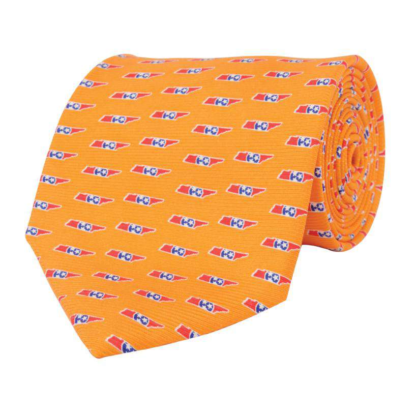 Tennessee Traditional Tie in Orange by State Traditions and Southern Proper - Country Club Prep