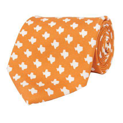 Texas Gameday Tie in Orange by State Traditions and Southern Proper - Country Club Prep