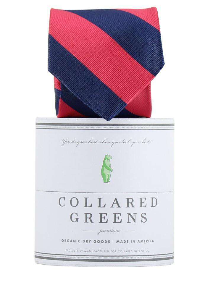 The Benthaven Tie in Red/Navy by Collared Greens - Country Club Prep