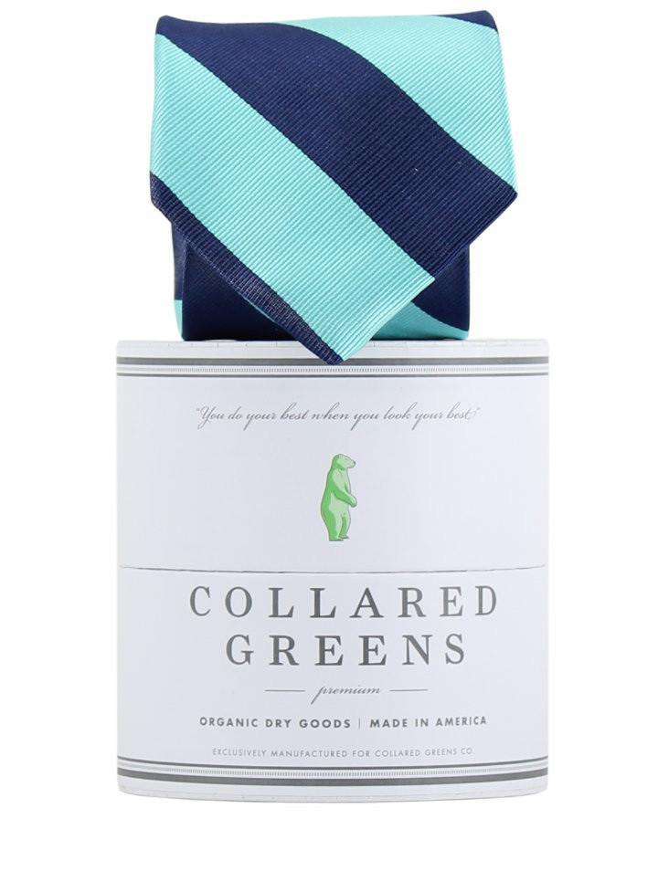 The Benthaven Tie in Teal/Navy by Collared Greens - Country Club Prep