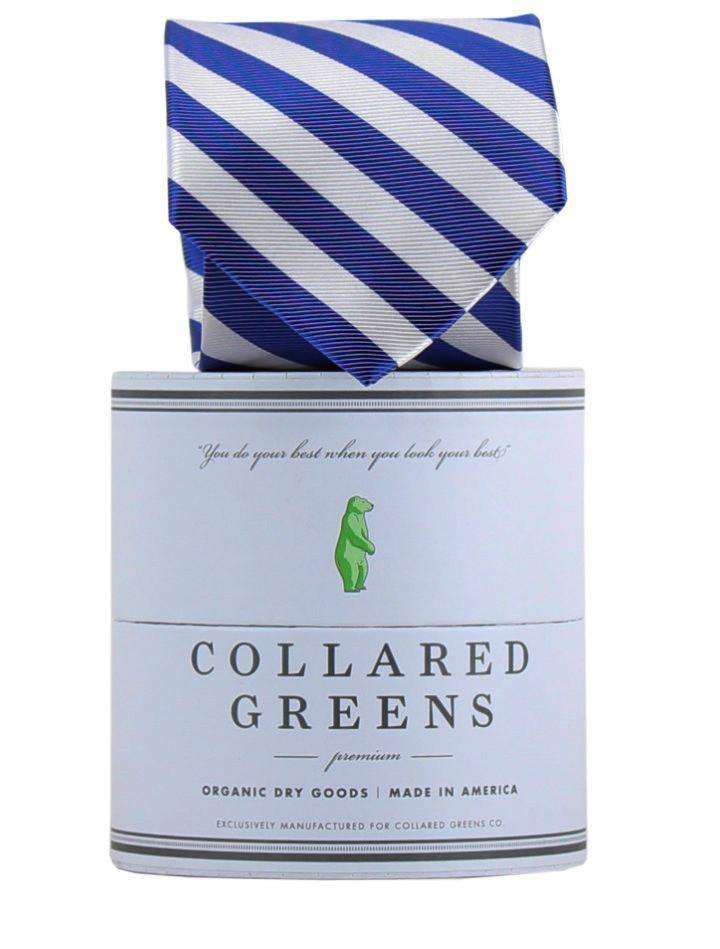 The Collegiate Tie in Blue/White by Collared Greens - Country Club Prep