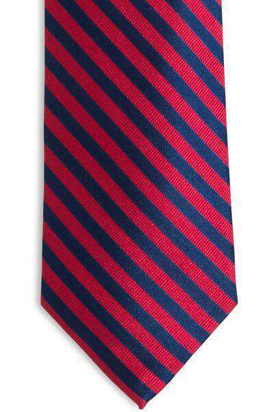 The Gameday Stripe Tie in Varsity Red by Southern Tide - Country Club Prep
