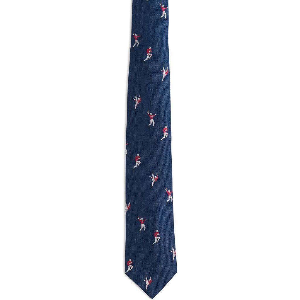 The Hangtime Tie in Navy with Varsity Red by Southern Tide - Country Club Prep