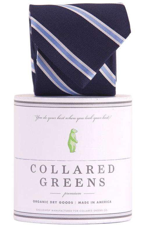 The James Tie in Navy by Collared Greens - Country Club Prep