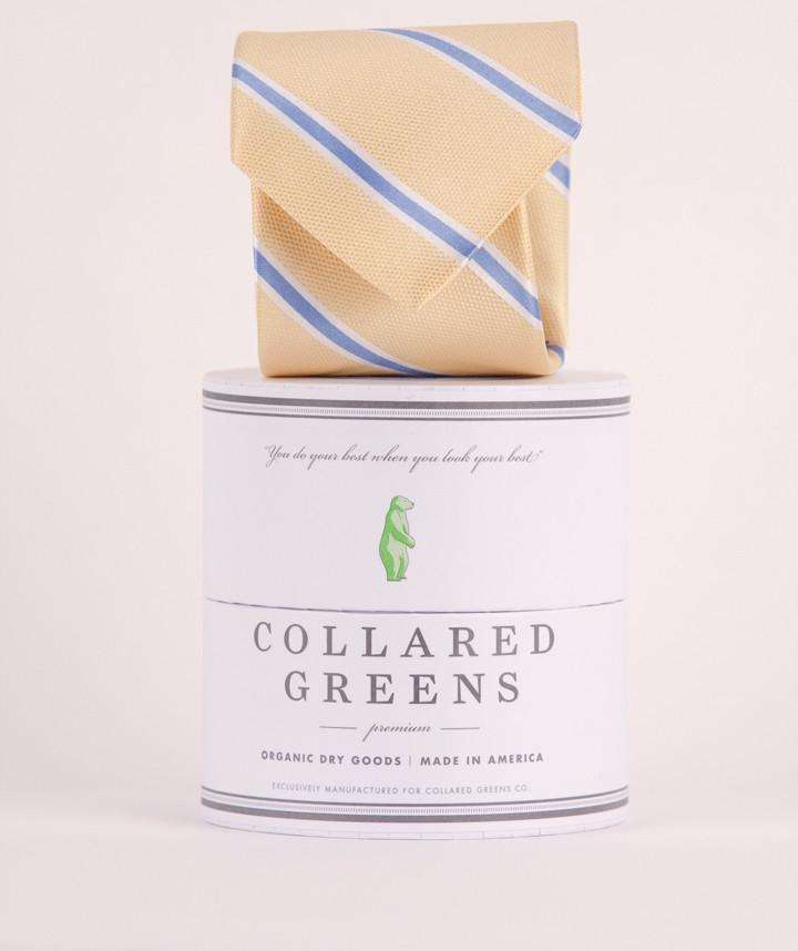 The James Tie in Yellow by Collared Greens - Country Club Prep