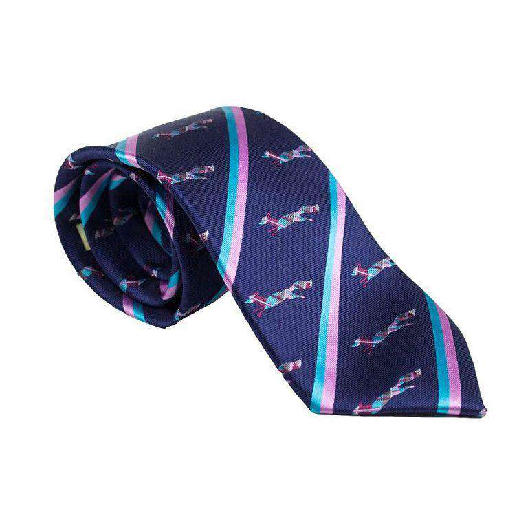 The Longshanks Neck Tie in Navy by Dogwood Black - Country Club Prep